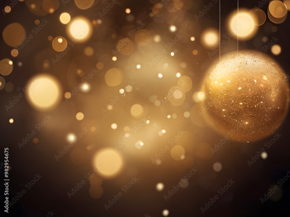 Aufkleber a dreamy bokeh background with soft, glowing orbs of light in various sizes, fading into the distanc