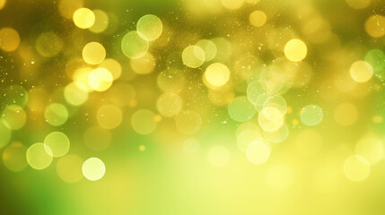 Obraz premium Blur bookeh gold lights or flashes on a light lime color background