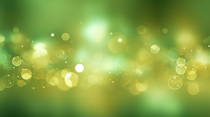 Obraz premium Blur bookeh gold lights or flashes on a light green color background
