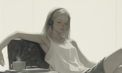 woman reading a book