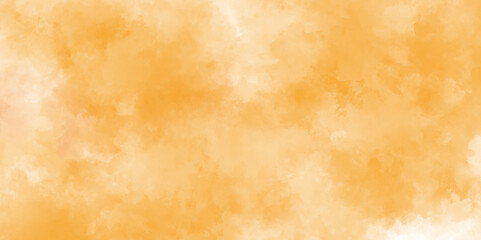 abstract  orange Grungy ink effect bright yellow and orange color shades watercolor background. watercolor background concept for banner,  Multicolored splashed watercolor background with stains.	
