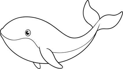 Splashy Whales Vector Art Coloring Book for Young Ocean Explorers
