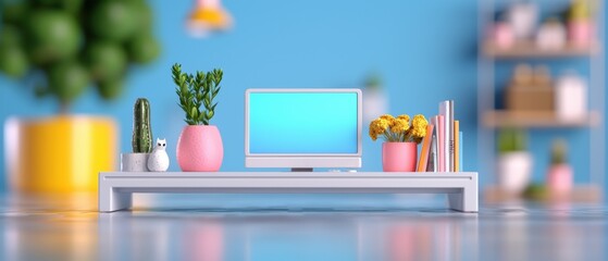 Modern Living Room with Colorful Decor Elements