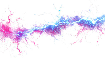 Abstract electric lightning on transparent background, electric lightning in the night sky png, 