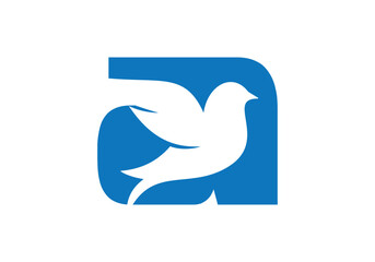 this is a creative  letter A and added birds logo design for your business.