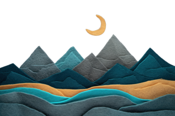 PNG Desert with pyramid on night art astronomy outdoors.