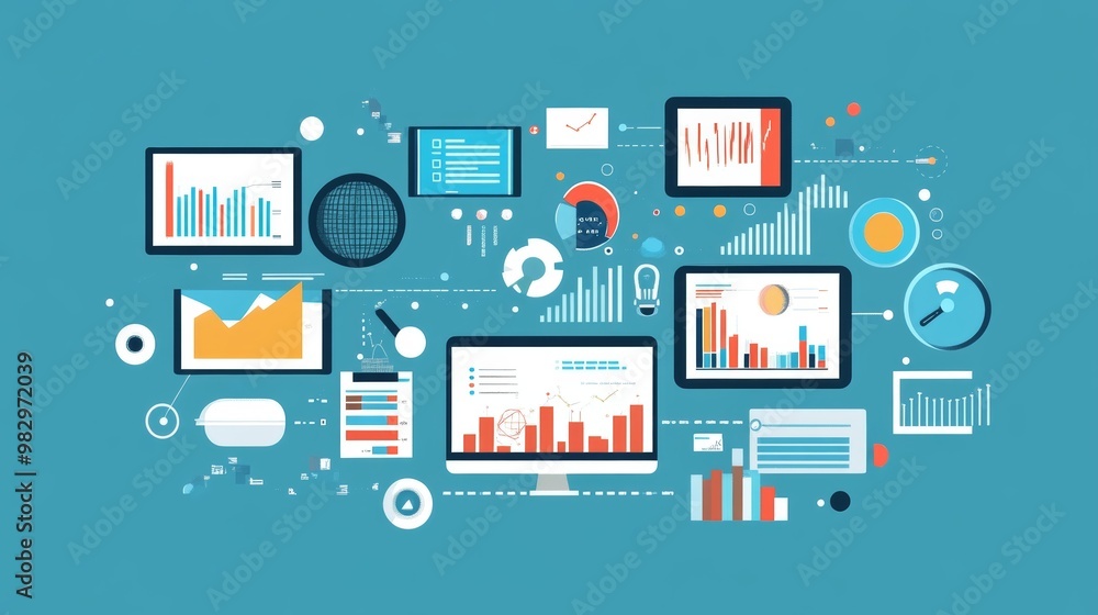 Poster data analysis and visualization with various charts and graphs