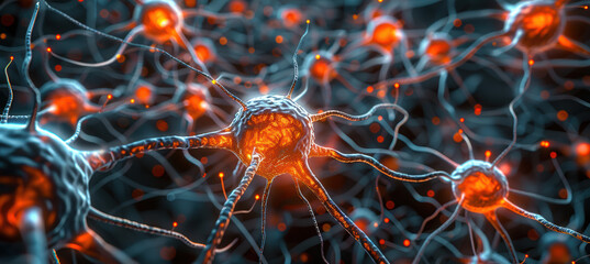 Obraz premium Glowing Brain Connections