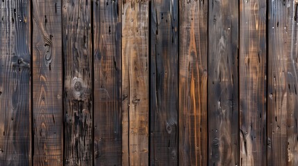 Fototapeta premium Rustic Dark Brown Wooden Wall Texture with Natural Grain