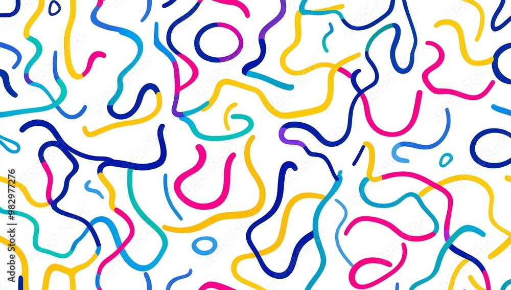 Poster abstract colorful lines pattern