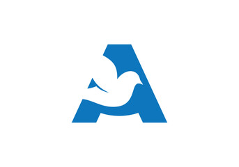 this is a creative  letter A and added birds logo design for your business.