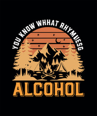 Camping T-shirt Design