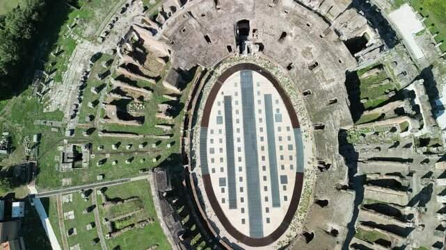 Campania amphitheater, santa maria capua vetere, caserta, italy, roman ruin