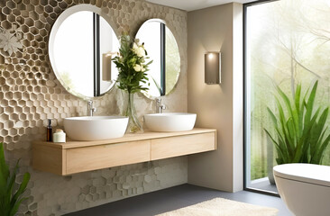 Bathroom in the bionic style