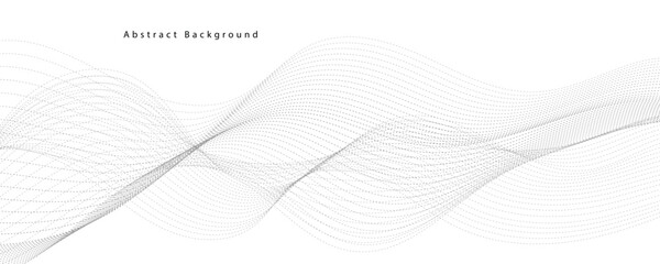 Fototapeta premium abstract vector grey wave lines on a white background