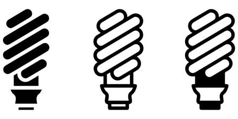 Lamp Icon Collection. Light bulb icon set.