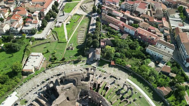 Campania amphitheater, santa maria capua vetere, caserta, italy, roman ruin