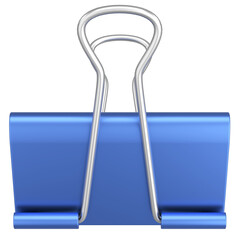 Binder Clip. Paper Clamp. 3D illustration.