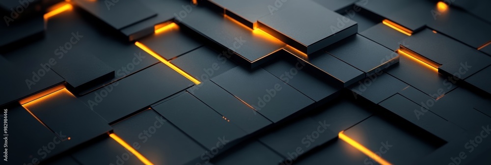 Aufkleber abstract geometric pattern with glowing lines