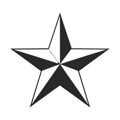 Obraz premium Star silhouette icon vector Isolated on white Background.