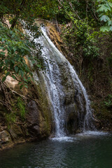 Beautiful scenic landscape of Kefalogourna - Theologos waterfalls area on Thassos island