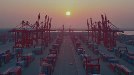 cargo containers in port