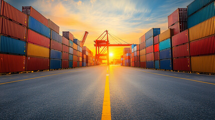 cargo containers at port