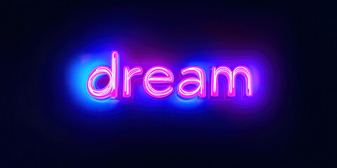 Neon word dream