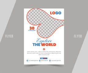 
This is a Travel  flyer with unique, modern, and  simple design
