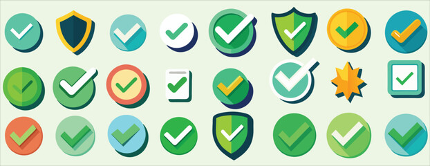 Set of Check icons