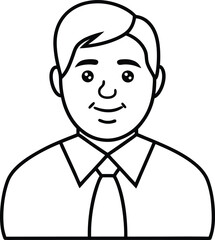 Vector Manager Icons Dressed for Success in Fun Colors
