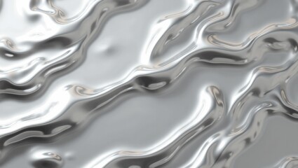 Fototapeta premium Abstract liquid mercury texture in silver tones with dynamic reflections