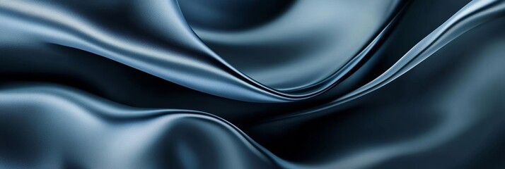 Obraz premium Abstract Blue Satin Drape