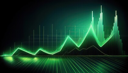 The graph's Green Line's ascending trend represents an upward trajectory and helps to explain the idea of growth.