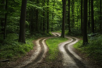 Two Paths. Crossroads in the Woods: Hiking Trails for Outdoor Adventure