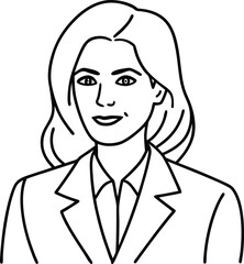 Powerful Women in Business Color the Female Executive Vector Art
