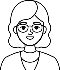 Vector Visionary Create Your Own Female Avatar with Glasses
