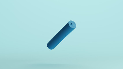 Battery AAAA size battery power voltage energy rechargeable electrical blue monochrome pale blue background 3d illustration render digital rendering