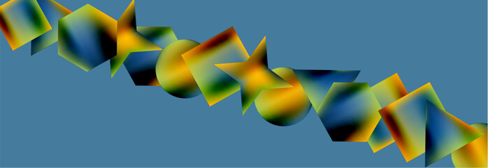 Fluid color geometric shapes abstract background. Vector Illustration For Wallpaper, Banner, Background, Card, Book Illustration, landing page