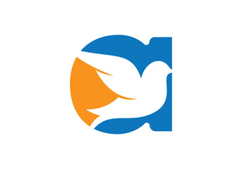 this is a creative  letter A and added birds logo design for your business.