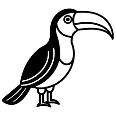 Toucan Icon Bold Abstract Design with Emphasized