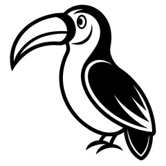 Toucan Icon Bold Abstract Design with Emphasized
