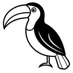 Toucan Icon Bold Abstract Design with Emphasized