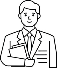 Vector Businessperson in Action Colorful Document Adventures
