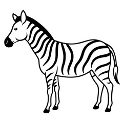 Minimalistic Zebra Line Art with Abstract Black and White Stripes