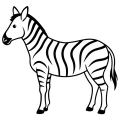 Minimalistic Zebra Line Art with Abstract Black and White Stripes