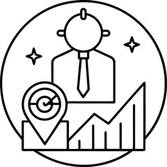 Business Goals Icon Vector Illustration for Professional Growth

