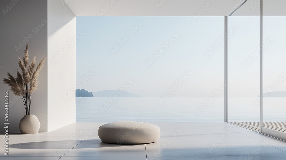 Poster essence of tranquility with a minimalist scene
