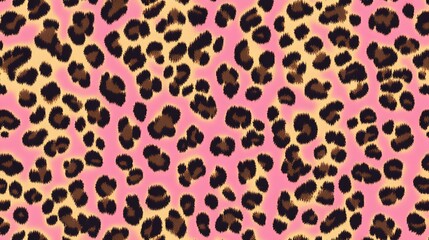 Obraz premium Leopard Skin Spots on Pink Background, Abstract Image, Texture, Pattern Background, Wallpaper, Cover and Screen for Smartphone, PC, Laptop, 9:16 and 16:9 Format