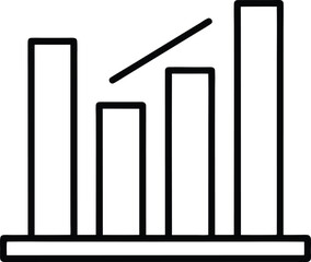 Vector Illustration of Business Bar Chart for Reports and Analytics
